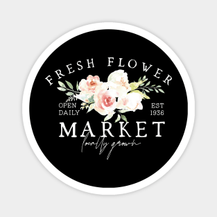 Fresh Flowers Market	Cottagecore Magnet